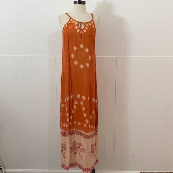 Vintage Printed Maxi Dress - Picture 1 of 5